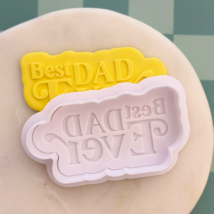 Best Dad Ever Cookie Debossor & Cutter