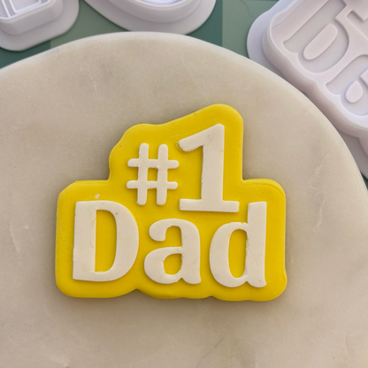 #1 Dad Cookie Debossor & Cutter