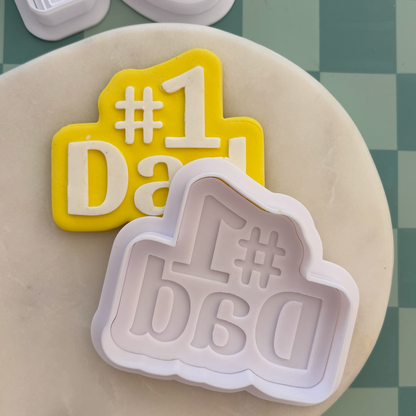 #1 Dad Cookie Debossor & Cutter