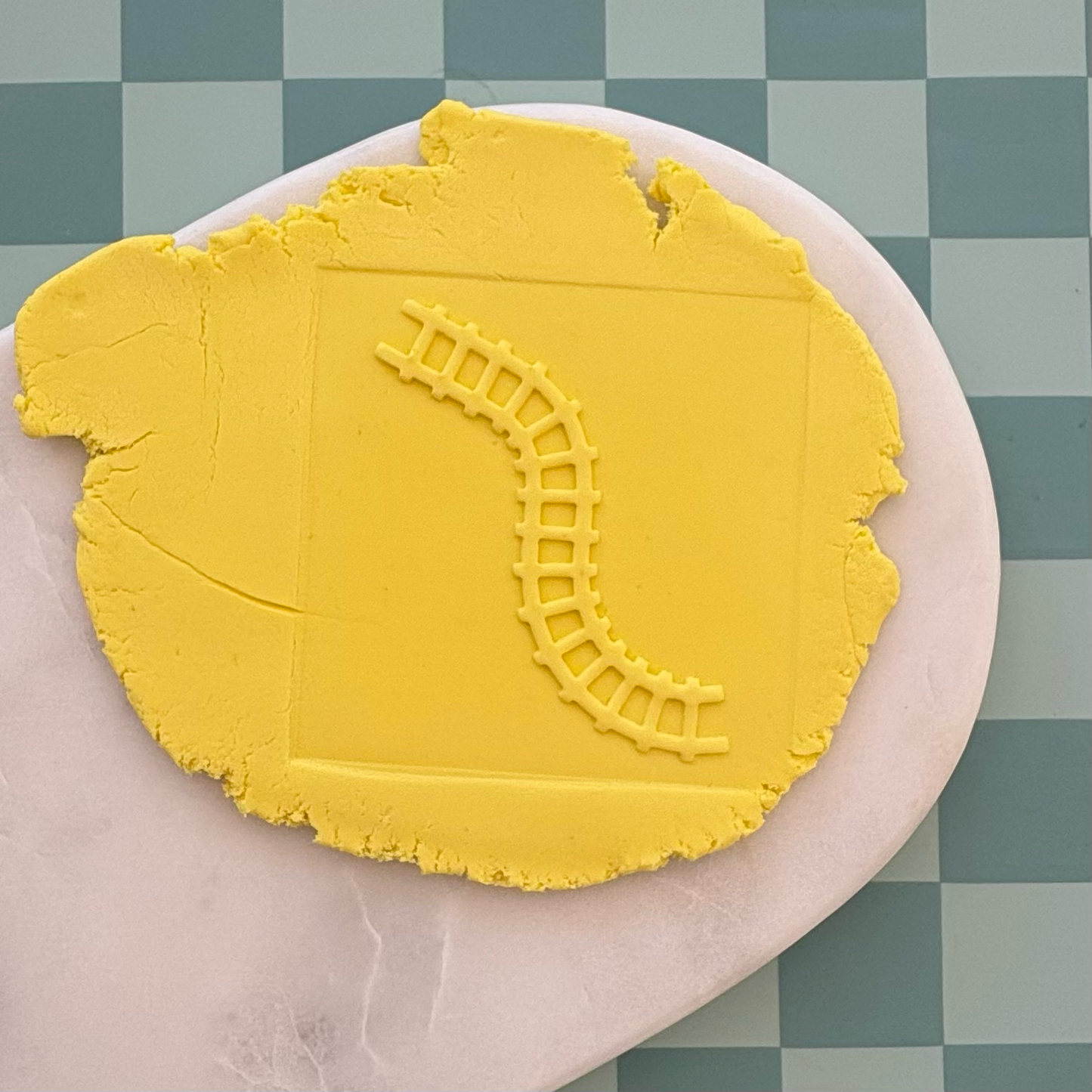 Train Track Cookie Debossor