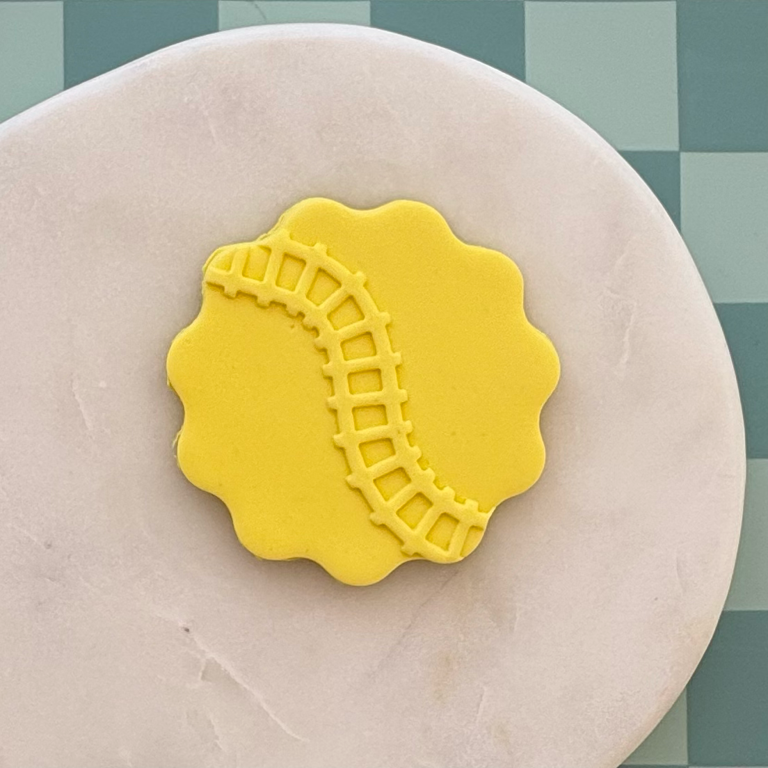 Train Track Cookie Debossor