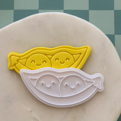 Two Peas in a Pod Cookie Stamp & Cutter