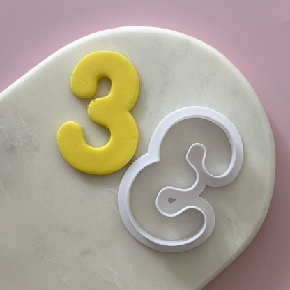 Rounded Number Cookie Cutter Set
