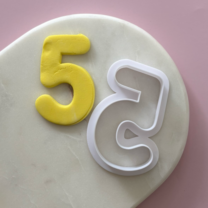 Rounded Number Cookie Cutter Set