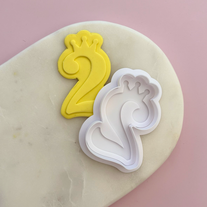 Princess Numbers Cookie Debossor & Cutter
