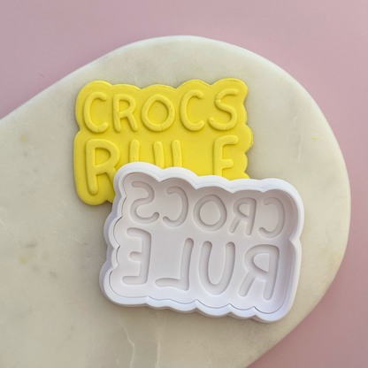 CROCS RULE Cookie Cutter & Fondant Debosser