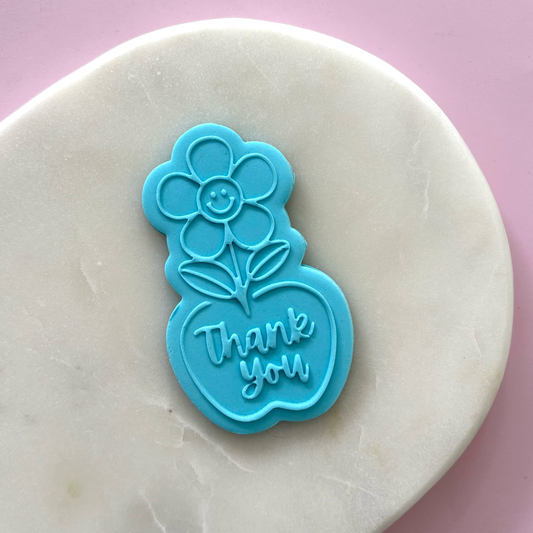 Thank you flower from apple Cookie Cutter & Fondant Debosser