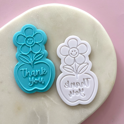 Thank you flower from apple Cookie Cutter & Fondant Debosser