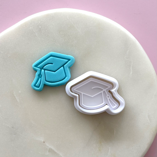 Graduation Hat / Cap Cookie Cutter & Fondant Embosser
