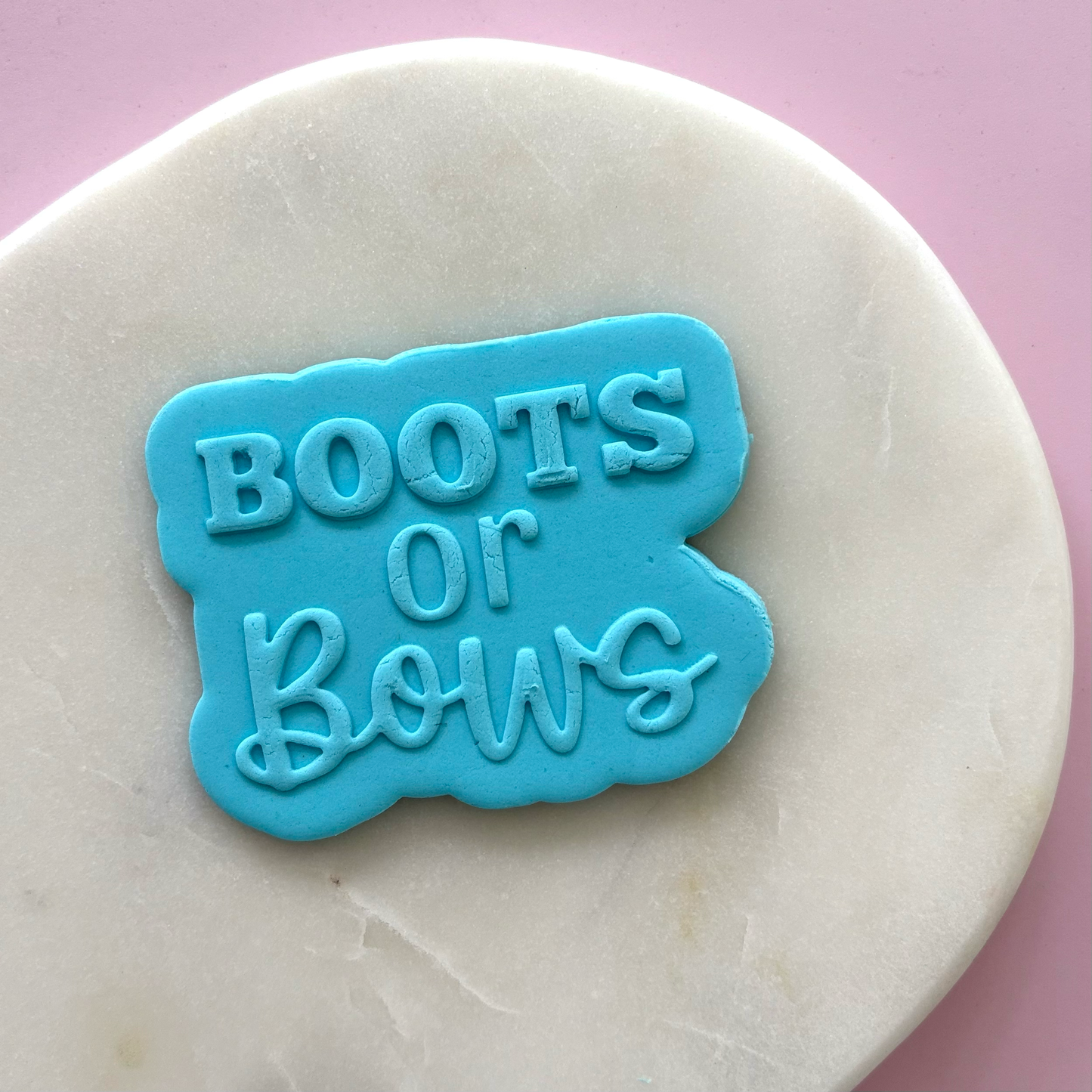 Boots or Bows Cookie Debossor & Cutter