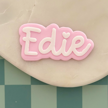 Cursive personalised name stamp