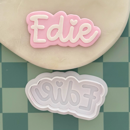 Cursive personalised name stamp