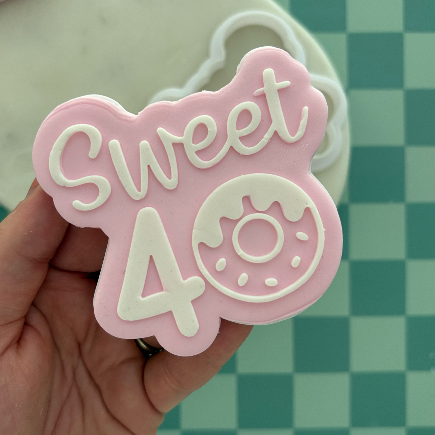 Sweet 40 Cookie Debossor & Cutter
