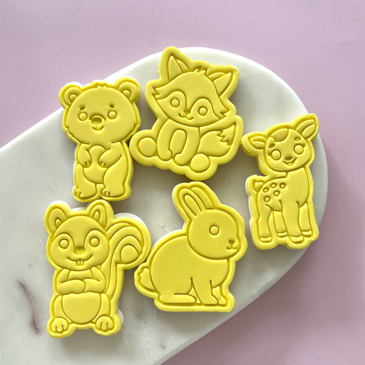Woodland Animals Cookie Cutter & Fondant Embosser