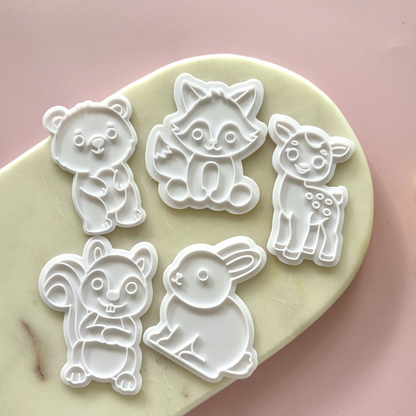 Woodland Animals Cookie Cutter & Fondant Embosser