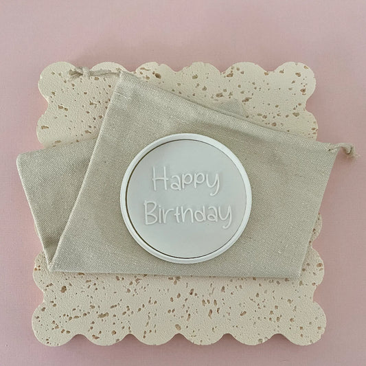 Happy Birthday Cookie Cutter and Embosser Set