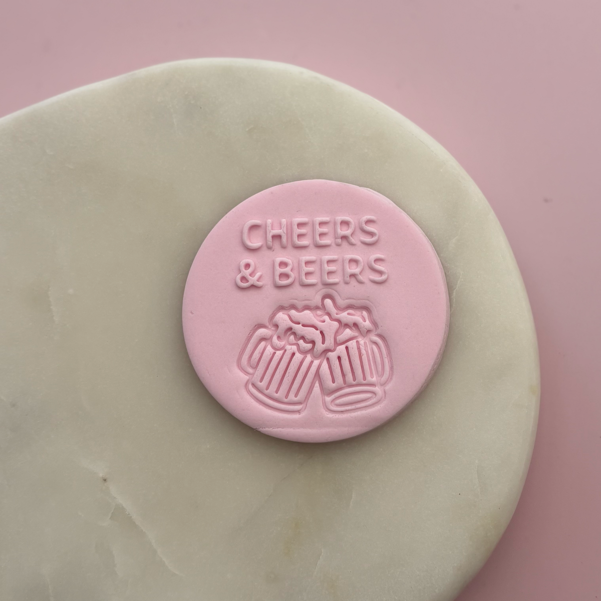 Cheers & Beers Fondant Debosser & mini beer stamp
