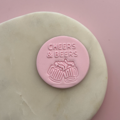 Cheers & Beers Fondant Debosser & mini beer stamp