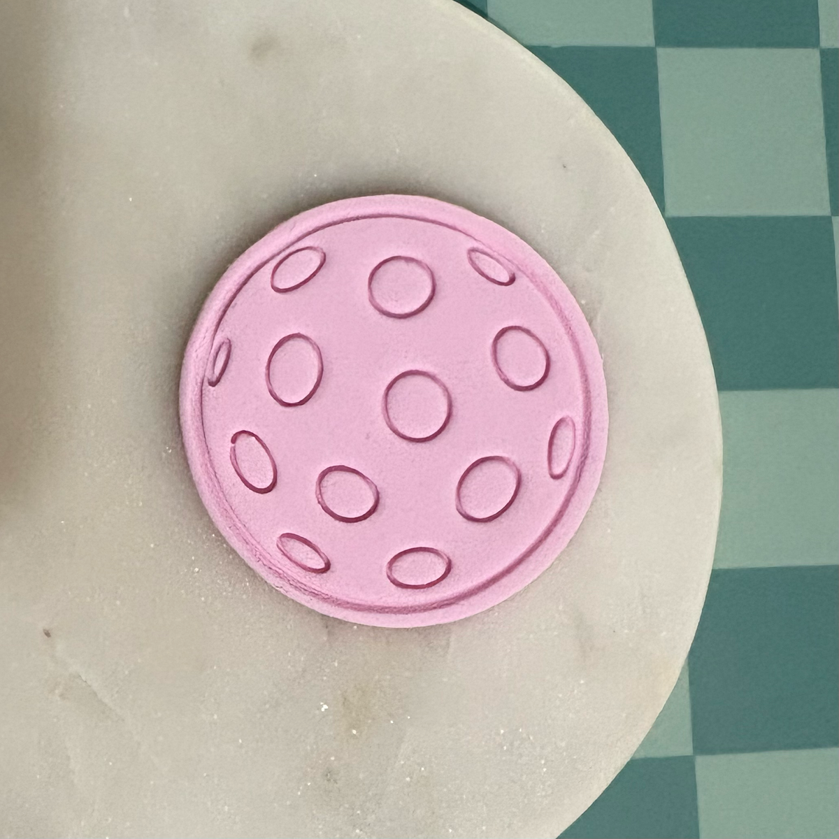 Pickle Ball Cookie Stamp & Cutter