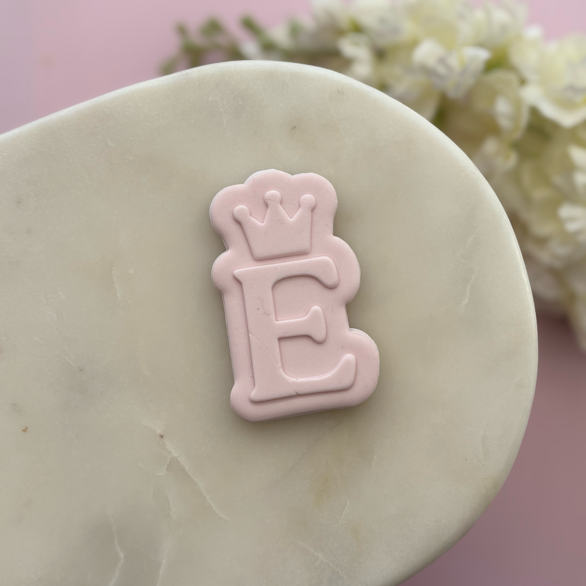 Letter with crown Cookie Debossor & Cutter