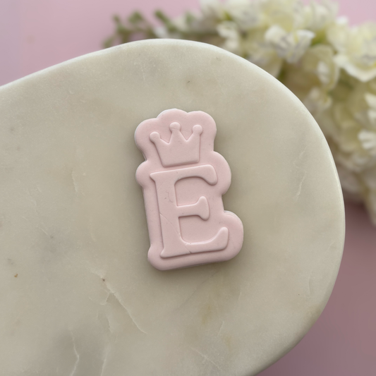 Letter with crown Cookie Debossor & Cutter