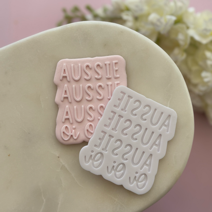 Aussie Oi Cookie Debossor & Cutter