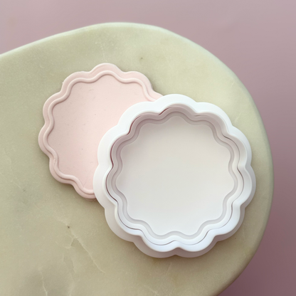 Wavy Circle Cookie Debossor & Cutter