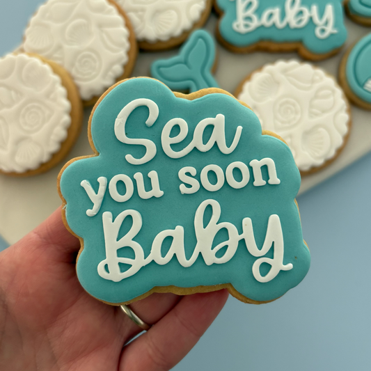Sea you soon Baby Cookie Debossor & Cutter