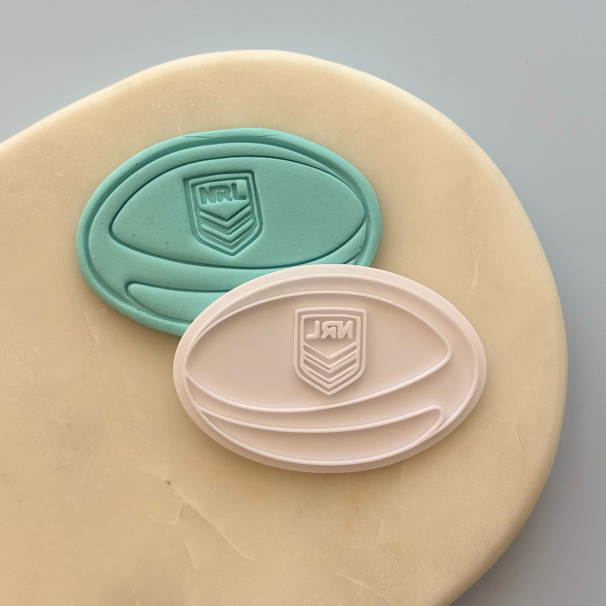 Nrl ball Cookie Stamp & Cutter