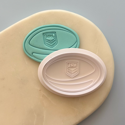 Nrl ball Cookie Stamp & Cutter