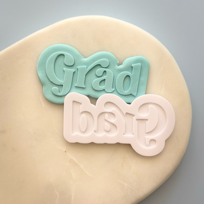 Grad Cookie Debossor & Cutter