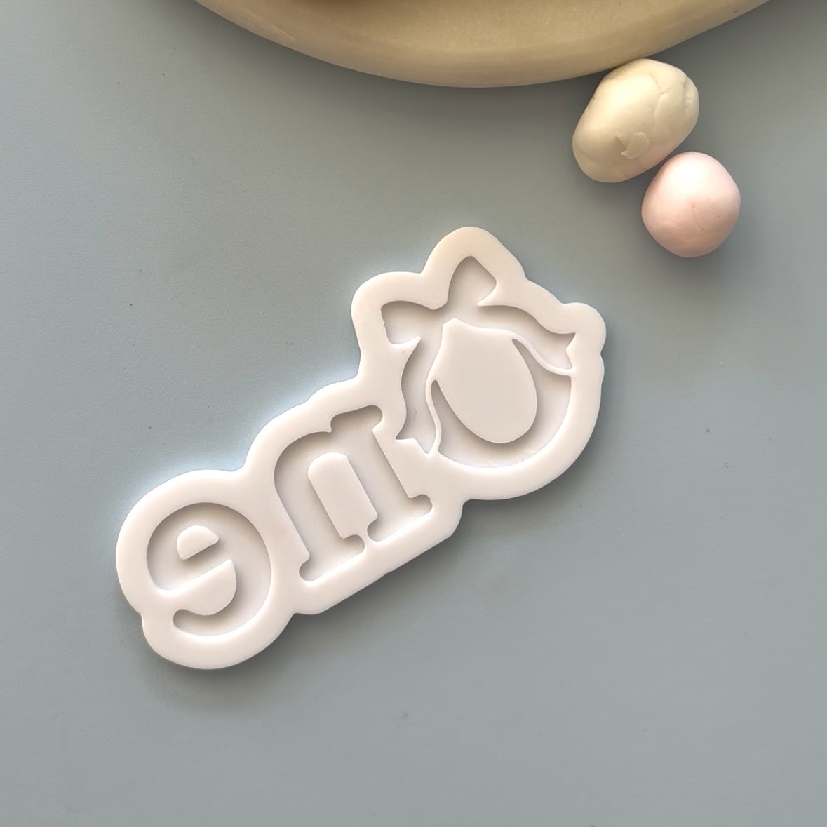 Bow One Cookie Debossor & Cutter