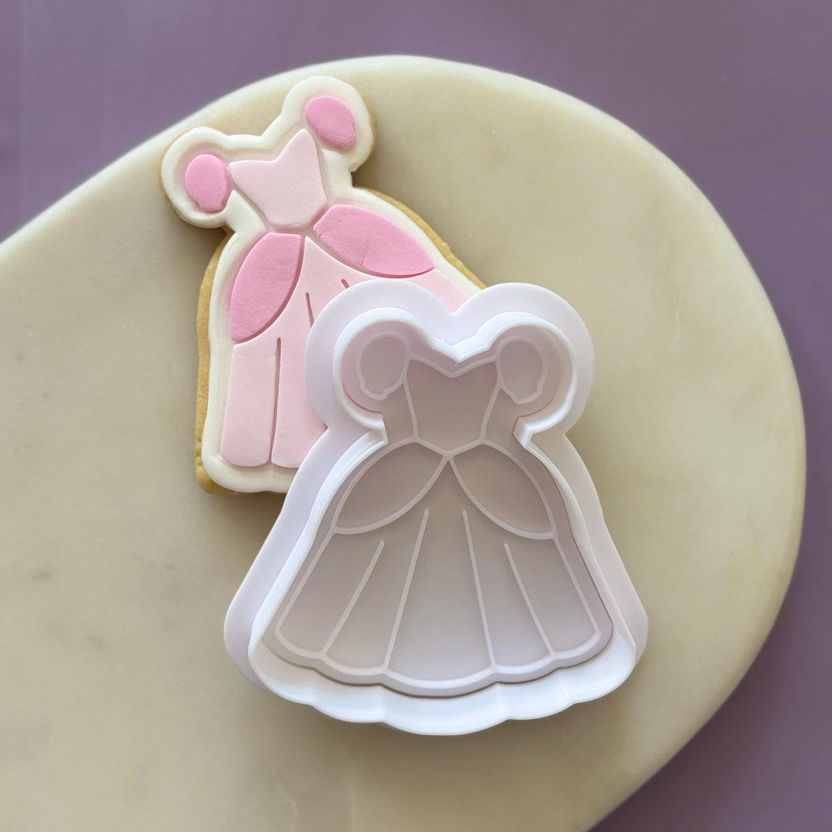 Princess Dress Cookie Stamp & Cutter