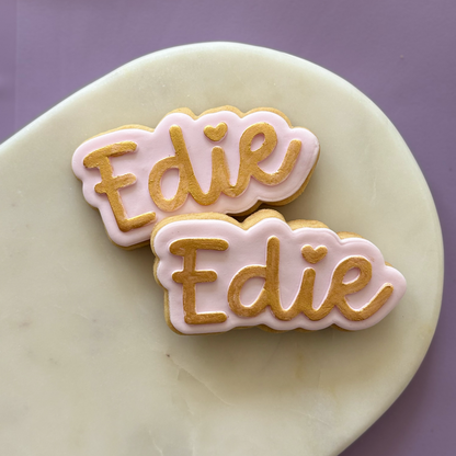 Cursive personalised name stamp