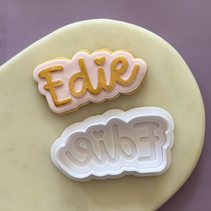 Cursive personalised name stamp