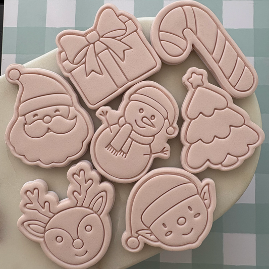 Christmas Characters Cookie Stamp & Cutter set