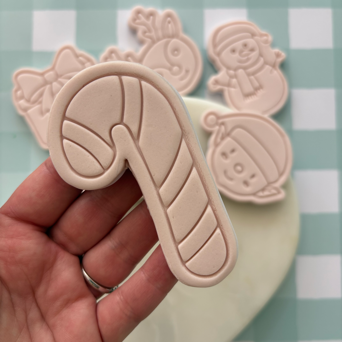Candy Cane Cookie Stamp & Cutter