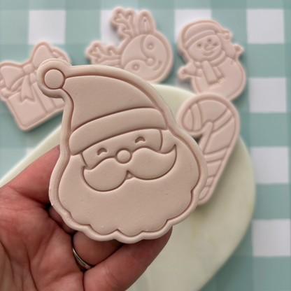 Santa Head Cookie Stamp & Cutter