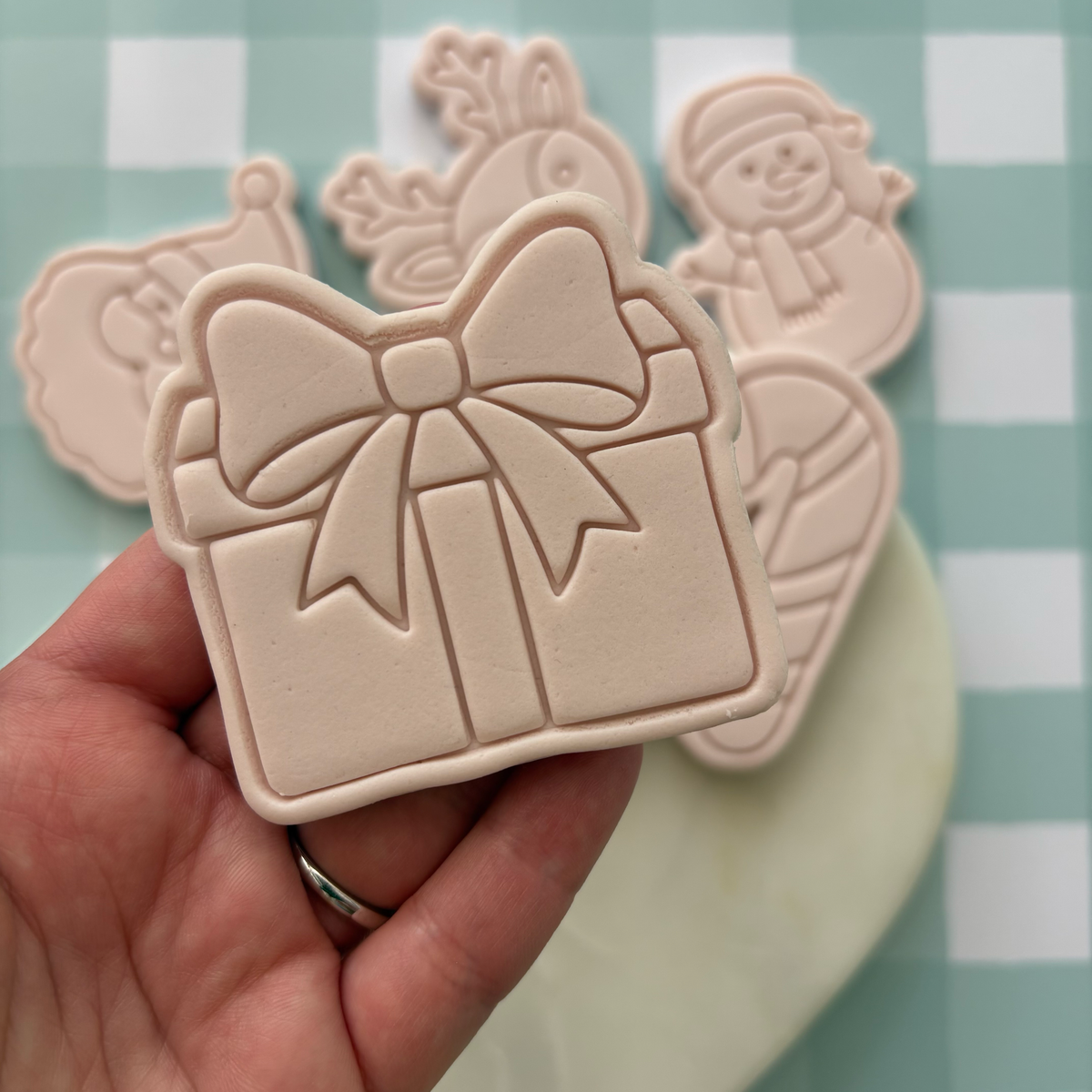 Christmas Present Cookie Stamp & Cutter