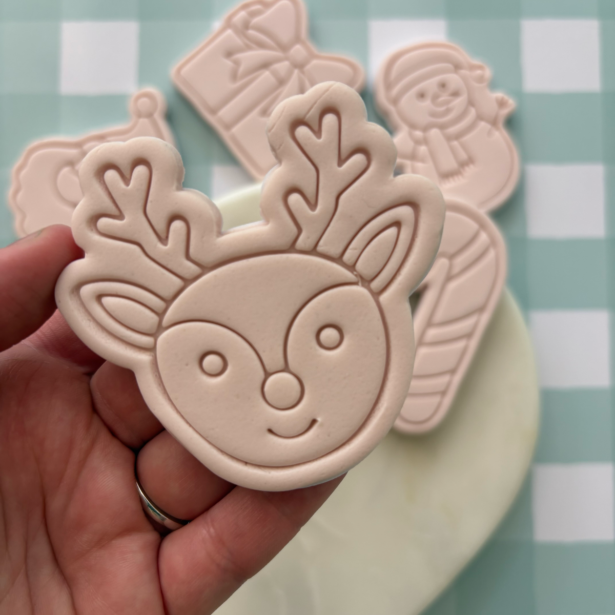 Reindeer Cookie Stamp & Cutter