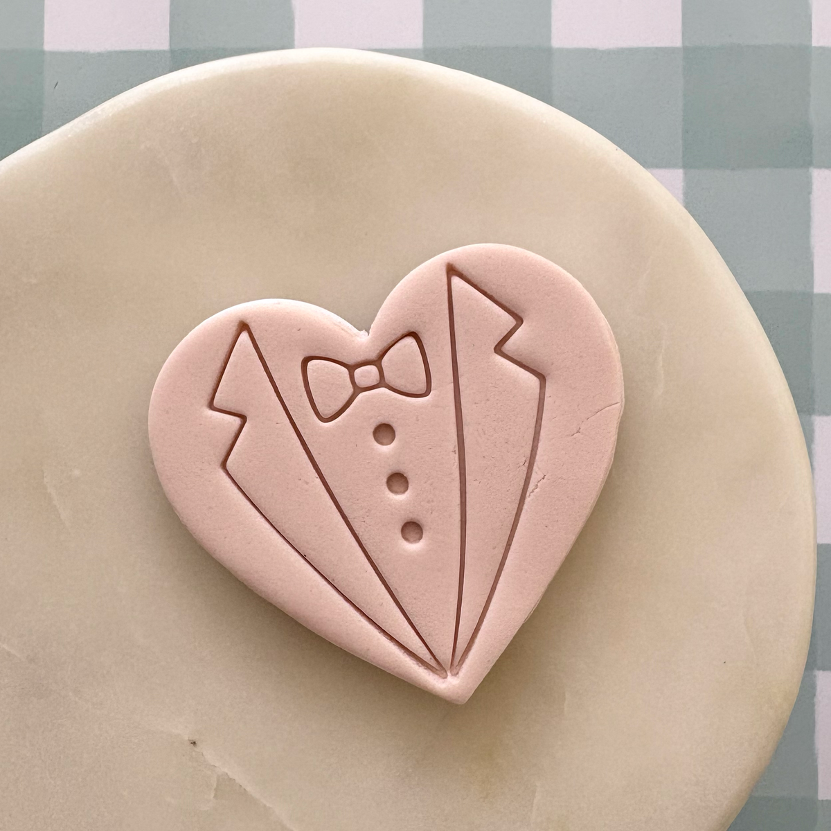 Tux in heart Cookie Stamp & Cutter