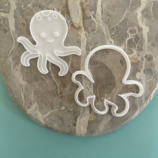 Octopus Cookie Cutter & Fondant Embosser