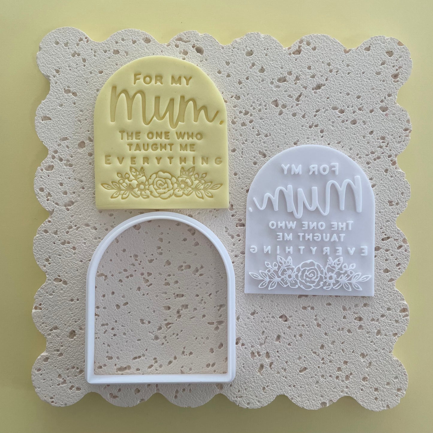 Happy Mothers Day Arch Cookie Cutter & Fondant Embosser
