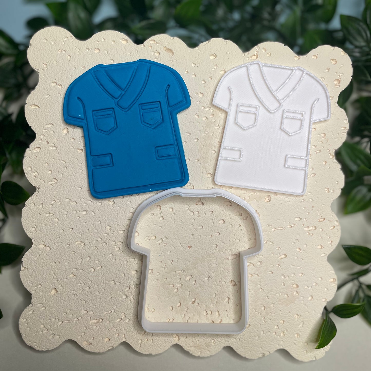 Scrubs Cookie Cutter & Fondant Embosser