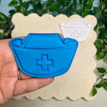 Nurse Hat Cookie Cutter & Fondant Embosser