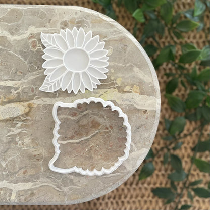 Sunflower Cookie Cutter & Fondant Embosser