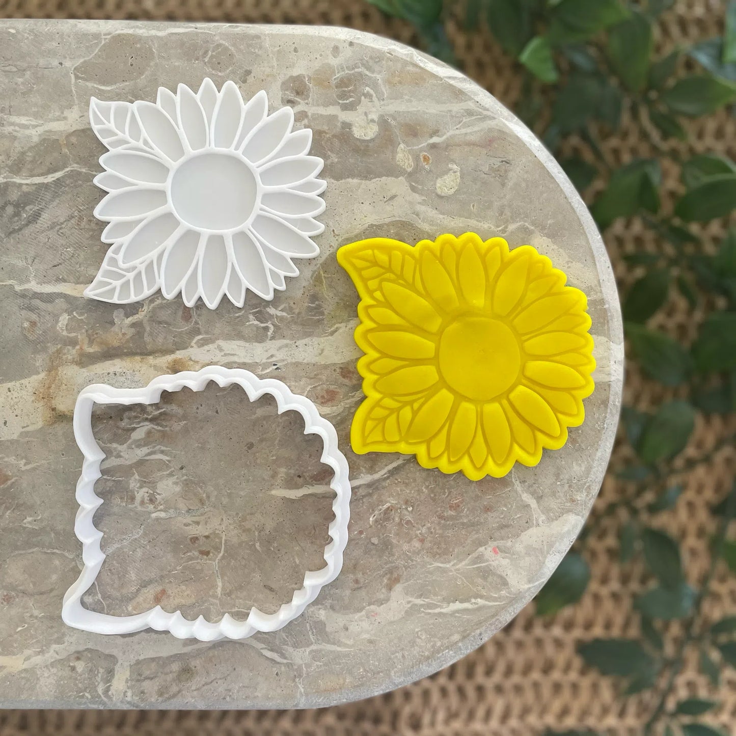Sunflower Cookie Cutter & Fondant Embosser