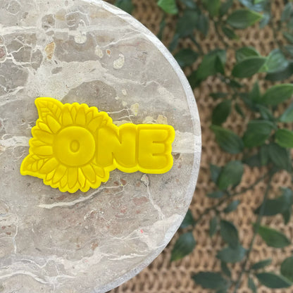 ONE sunflower Cookie Cutter & Fondant Embosser