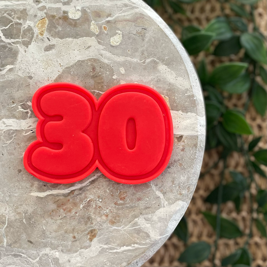 Bubble number Cookie Cutter & Fondant Embosser