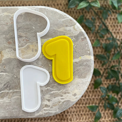 Bubble number Cookie Cutter & Fondant Embosser